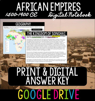 Preview of African Empires 1500-1900CE Digital NB - Songhai, Ashanti, Ethiopia, Kongo, Zulu