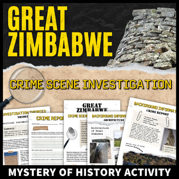 Preview of Great Zimbabwe African Empire Activity CSI Mystery of Black History Analysis