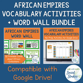 African Empires Vocabulary Activity Set and Word Wall Bundle