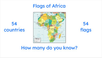Preview of African Flags Easel Activity -- Practice ALL 54 African countries and flags