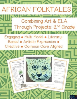 Preview of African Folktales: The Cat Who Came Indoors - Combining Art & ELA - Grade 2