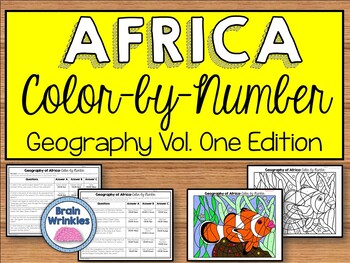 Preview of Africa's Geography Vol. One: Color-by-Number (SS7G1)