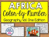 Africa's Geography Vol. One: Color-by-Number (SS7G1)