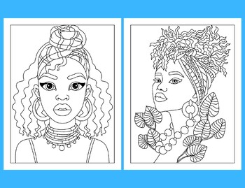 African Girl Black Woman Coloring Pages