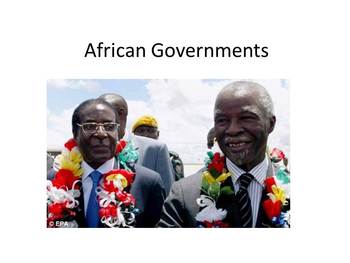 Preview of African Governments - Presentation, Graphic Organizer, Summarizer