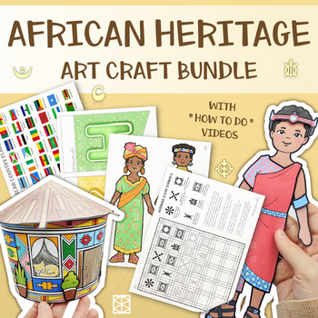 Preview of African Heritage Craft Bundle for Black History Month Activities