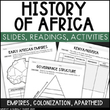 African History Unit with Ancient Africa, Scramble for Afr
