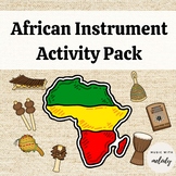 African Instrument Activity Pack: Read, Write, Match, Colo