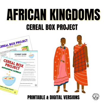Preview of African Kingdoms Cereal Box Project: Printable & Digital Resource, Over 50 Pages