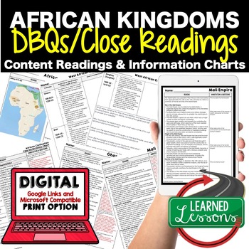 Preview of African Kingdoms DBQ Reading Activity Google World History DBQ Reading