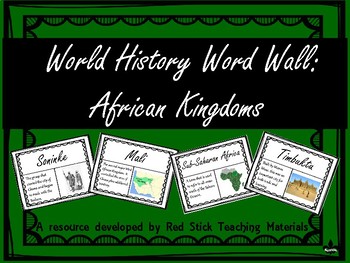 Preview of African Kingdoms Word Wall