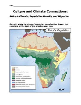 Preview of African Maps: Climate and Culture Connections