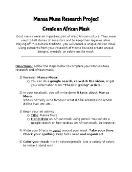 Preview of African Mask - Mansa Musa