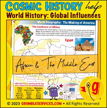 Preview of Global Influences World & US History: Africa & Middle East Montessori Geography