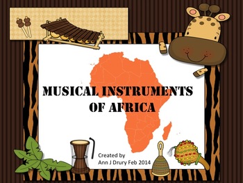 Preview of African Musical Instrument Display Cards