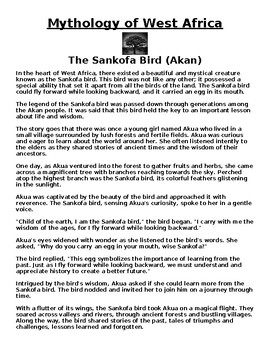 Preview of African Mythology: The Sankofa Bird Assignment (Akan WORD)