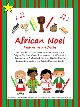 Preview of African Noel (Sing Noel) Voice, Percussion, Boomwhackers, Recorder, Uke