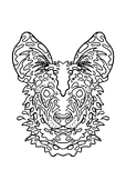 African Painted Dog - Wild Life Colouring Page