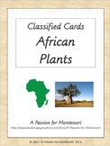20 African Plants, Montessori Classified Cards, Flash card