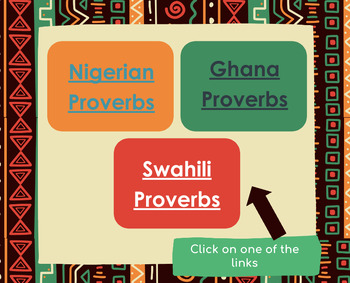 Preview of African Proverb Activity