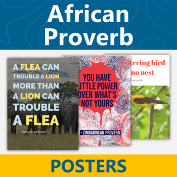 Preview of African Proverb Posters Black History Bulletin Board Classroom Decor