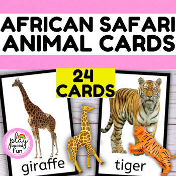 Preview of African Safari Animal Cards for science, matching, montessori (African animals)