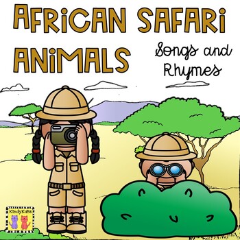 Preview of African Safari Animals Circle Time Songs and Rhymes, Zebra, Lion, Rhino, Hippo