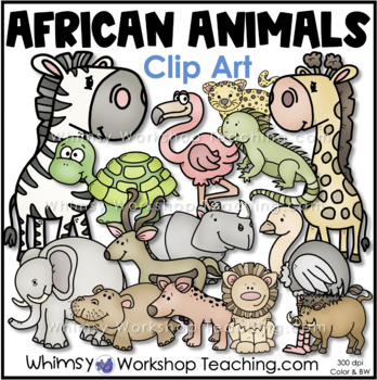 African Animal Clipart Teaching Resources | TPT