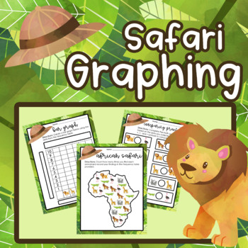 Preview of African Safari Graphing- Bar Graph, Line Graph, Pictograph, Frequency Table