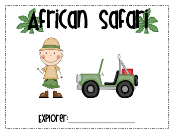 Preview of African Safari Learning Log First Grade