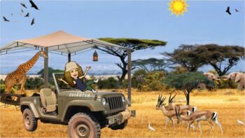 Preview of African Safari Trip Bitmoji Virtual Classroom