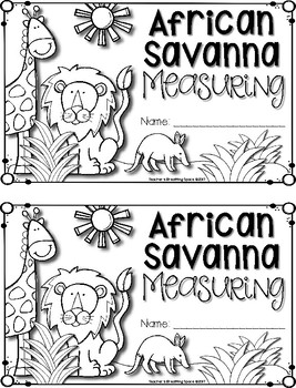 African Savanna Animal Measuring Book and Measurement Math Center