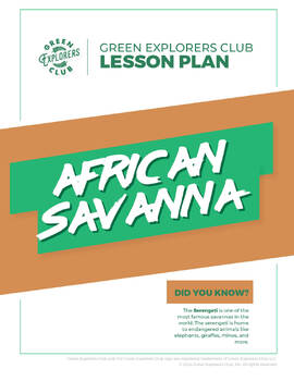 Preview of African Savanna Lesson Plan