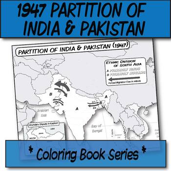 Preview of 1947 Partition of India & Pakistan  **Coloring Book Series**