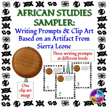 Preview of African Studies Writing Prompts and Clip Art Based on a Sierra Leone Artifact
