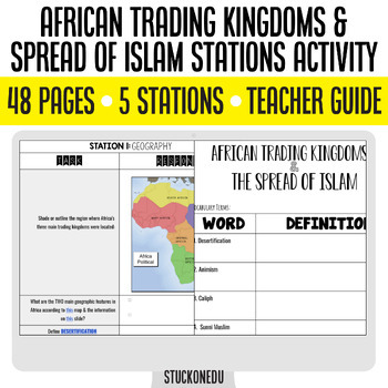 Preview of African Trading Kingdoms Spread of Islam Interactive Stations Activity 