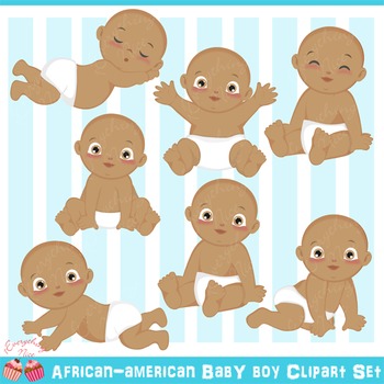black baby boy clip art