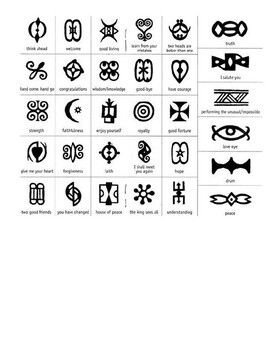 west african symbols tattoos