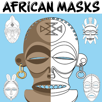 Preview of African masks - Black history month craftivity