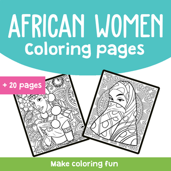 Preview of African women Coloring pages