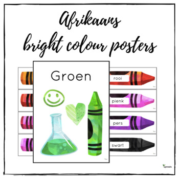 Preview of Afrikaans Bright Colour Posters