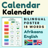 Afrikaans Calendar Poster | Calendar Afrikaans English day