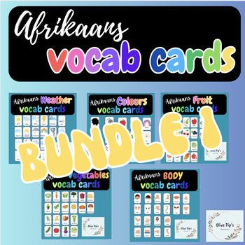 Preview of Afrikaans Flashcards Bundle 1