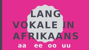 Preview of Afrikaans Klanke: Lang Vokale (PowerPoint) FAL resource