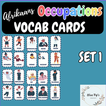 Preview of Afrikaans flashcards: OCCUPATIONS set 1