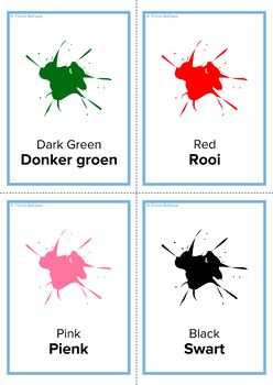 Afrikaans flashcards colors | Afrikaans flashcards shapes by Language Forum