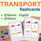 Afrikaans flashcards transportation