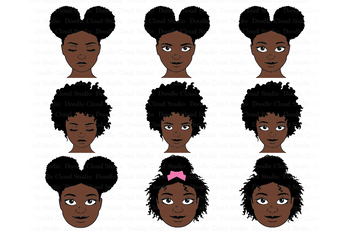 Download Afro Girl Svg Bundle Afro Woman Svg Black Woman Natural Hair Clipart