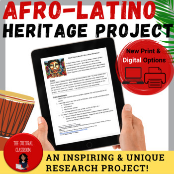 Preview of Afro-Latino Heritage Research Project: Student Essay + Presentation | Bios