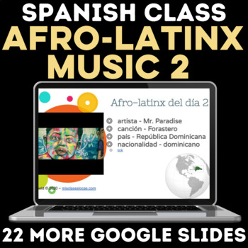 Preview of Afro-Latino Music Black History Month in Spanish Class Afro-Latinx Afrolatinos